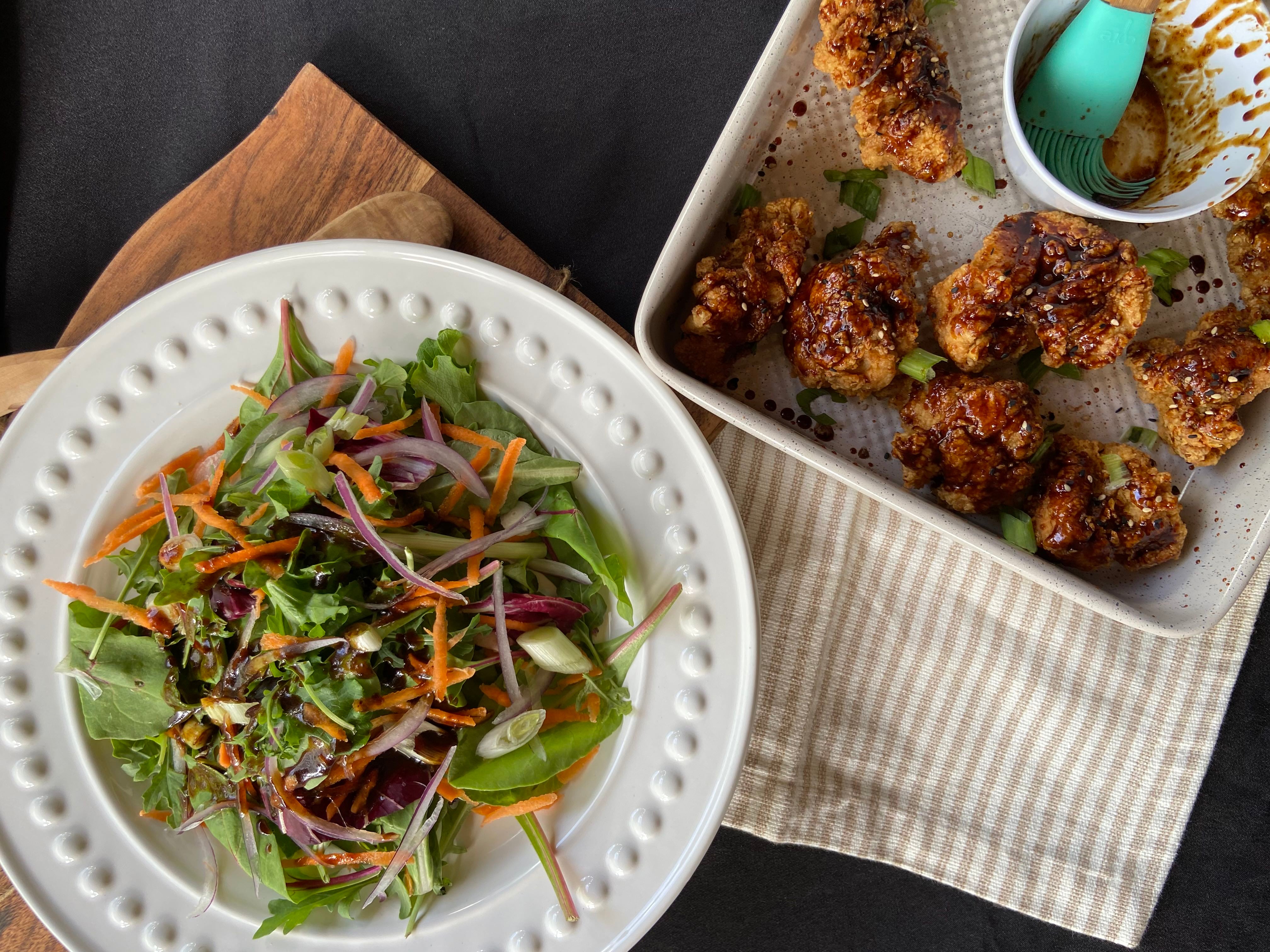 Wings Like No Other with Asian Salad